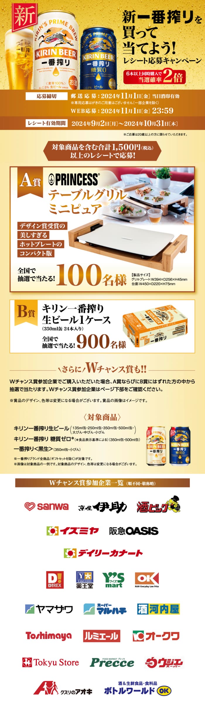 懸賞】 お酒 ビール チューハイ クローズド懸賞 まとめ ２０２４年１０月 【キャンペーン】【サントリー 】【キリン】【プレゼント】｜おつかいねこの懸賞生活ブログ