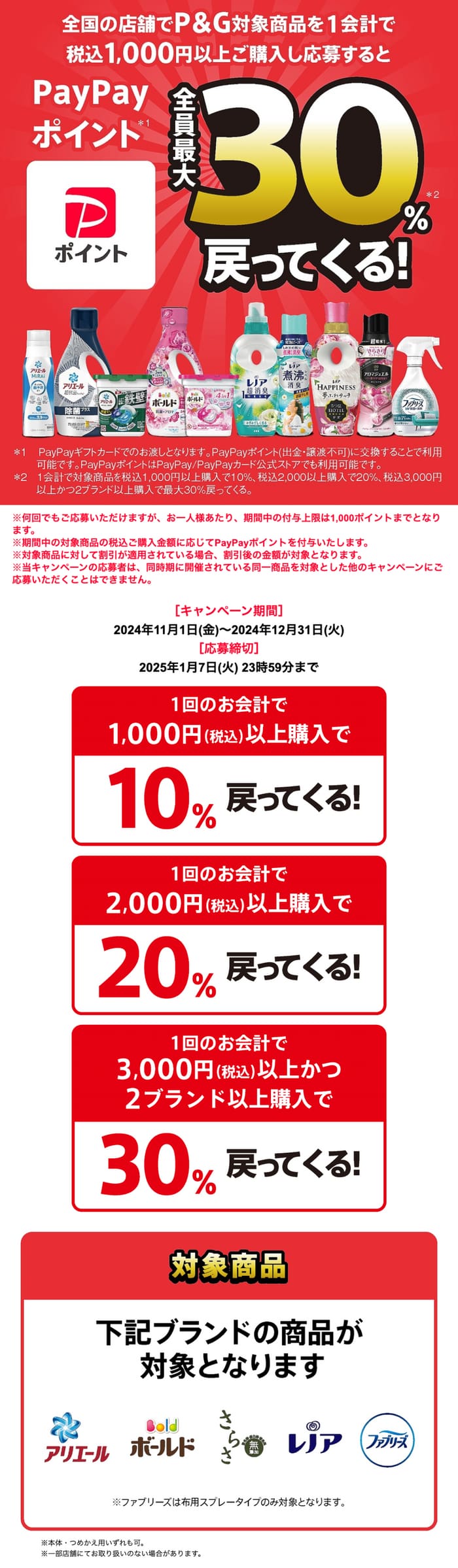 クローズド懸賞　キャンペーン　懸賞情報　懸賞ブログ　P＆G 必ずもらえる