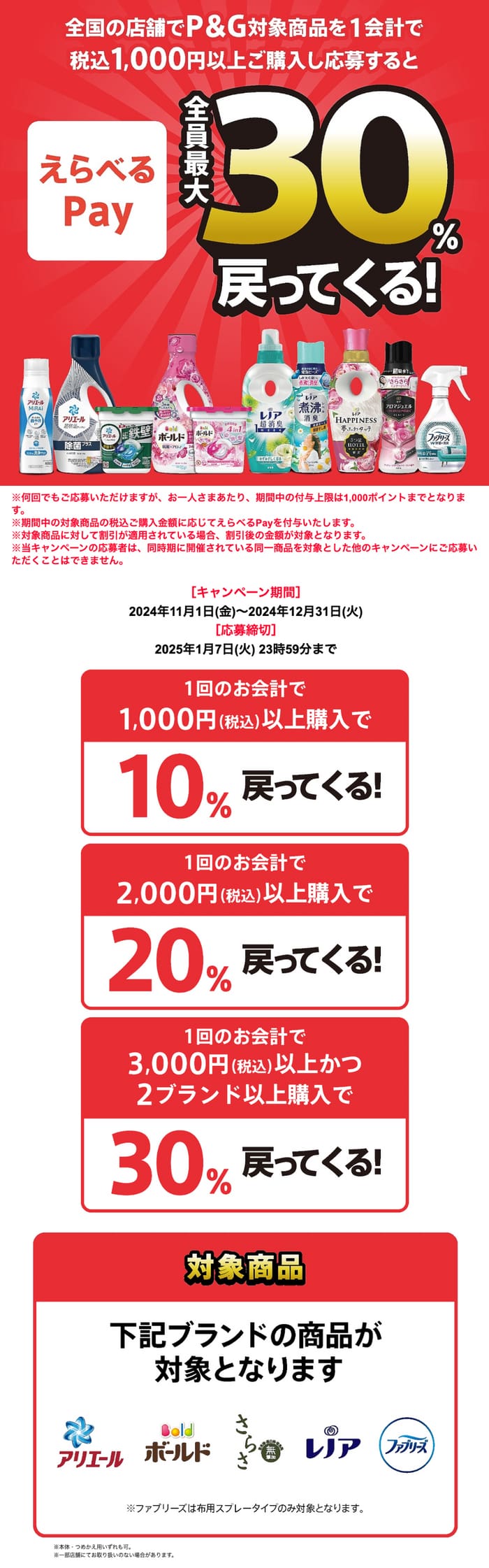 クローズド懸賞　キャンペーン　懸賞情報　懸賞ブログ　P＆G 必ずもらえる