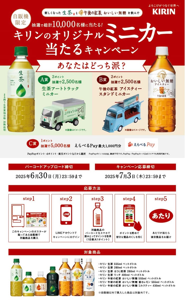 クローズド懸賞　キャンペーン　懸賞情報　懸賞ブログ　生茶