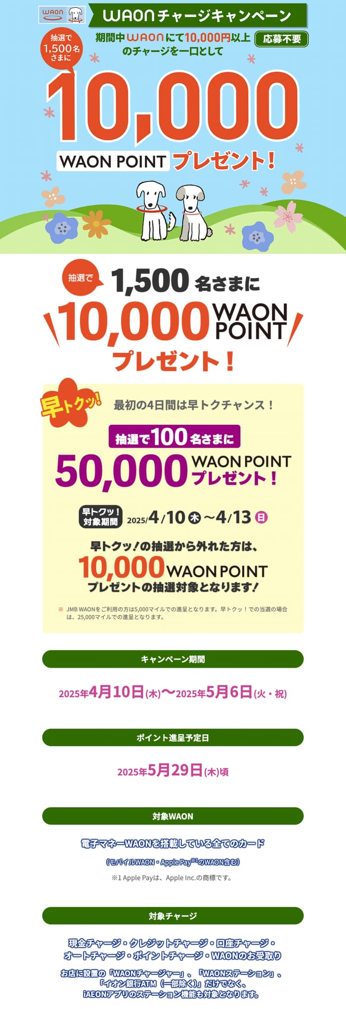 イオン　キャンペーン　懸賞　WAON