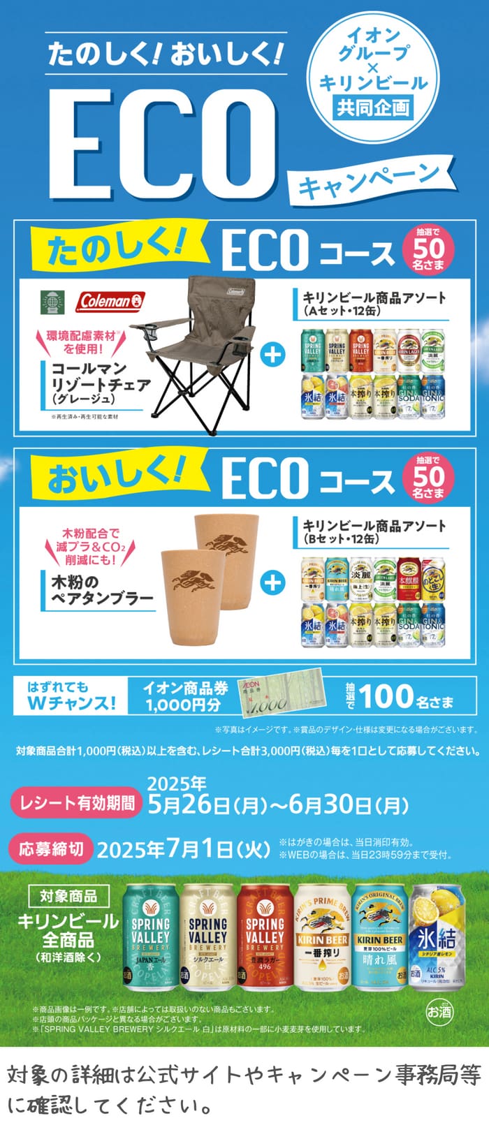 イオン　キャンペーン　懸賞　　キリン