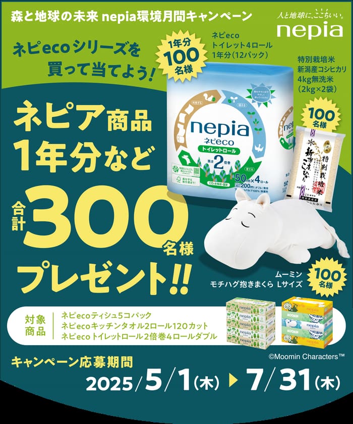 クローズド懸賞　キャンペーン　懸賞情報　懸賞ブログ　ネピア　ムーミン