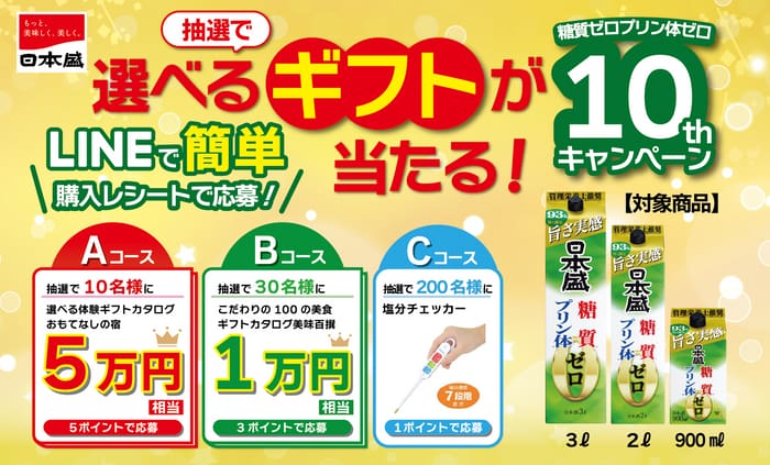 クローズド懸賞　キャンペーン　懸賞情報　懸賞ブログ　日本盛