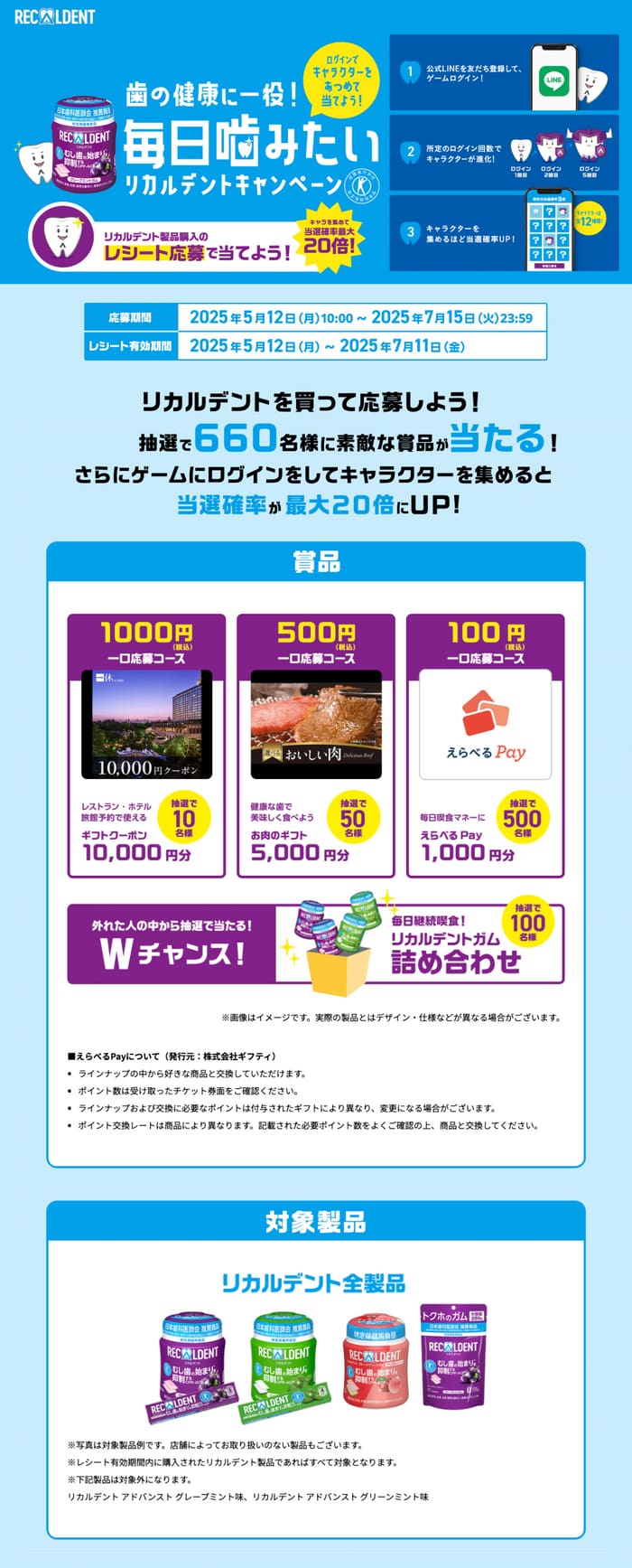 クローズド懸賞　キャンペーン　懸賞情報　懸賞ブログ　リカルデント