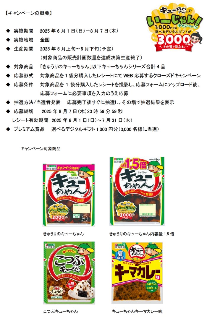 クローズド懸賞　キャンペーン　懸賞情報　懸賞ブログ　きゅうりのキューちゃん