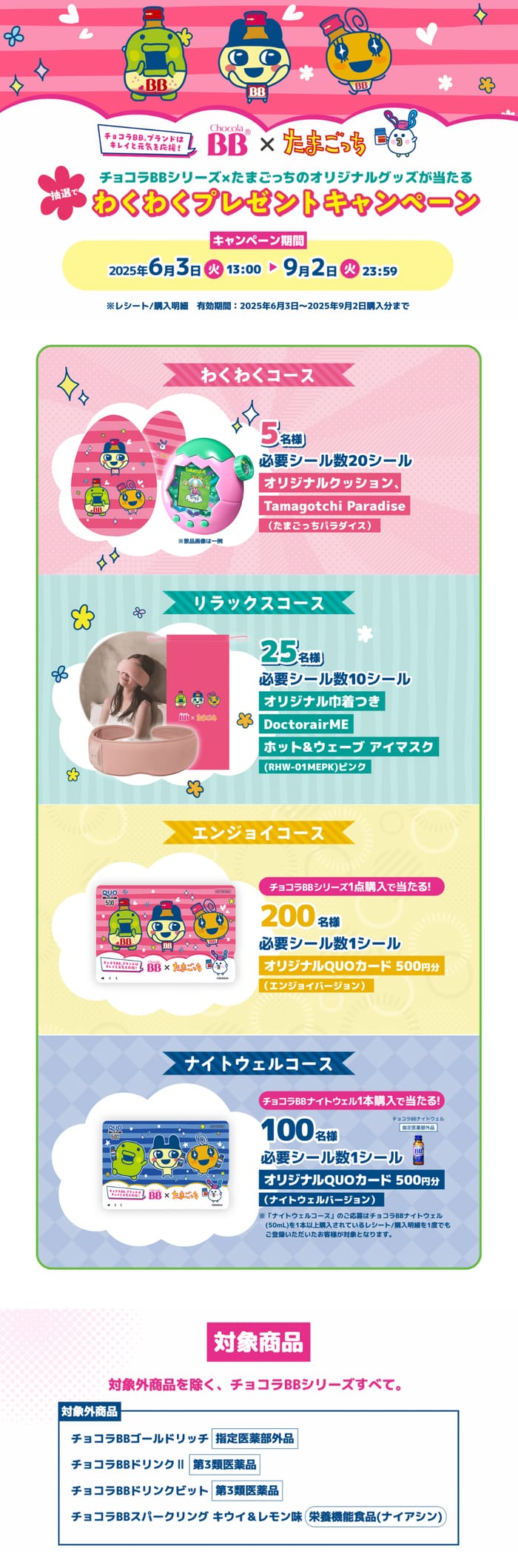 クローズド懸賞　キャンペーン　懸賞情報　懸賞ブログ　チョコラBB