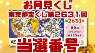 宝くじ　当選番号　当せん　速報　東京　抽選日　いつ　2631 お月見くじ