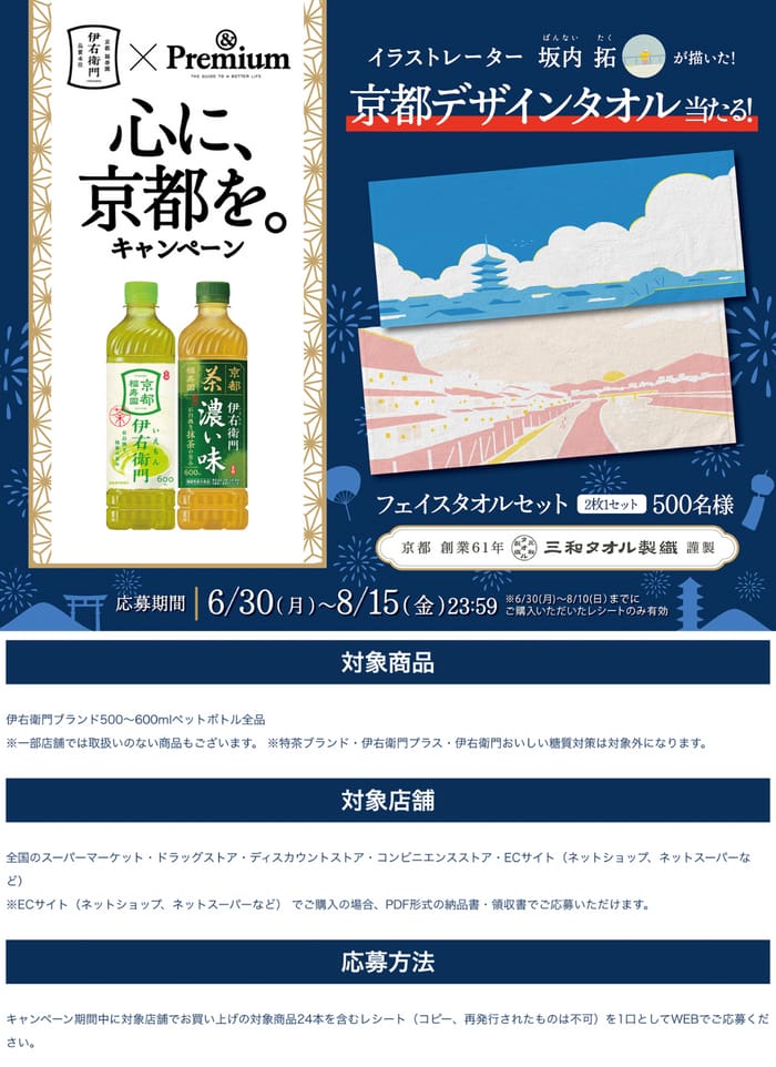 クローズド懸賞　キャンペーン　懸賞情報　懸賞ブログ　伊右衛門