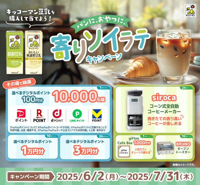 クローズド懸賞　キャンペーン　懸賞情報　懸賞ブログ　キッコーマン　豆乳