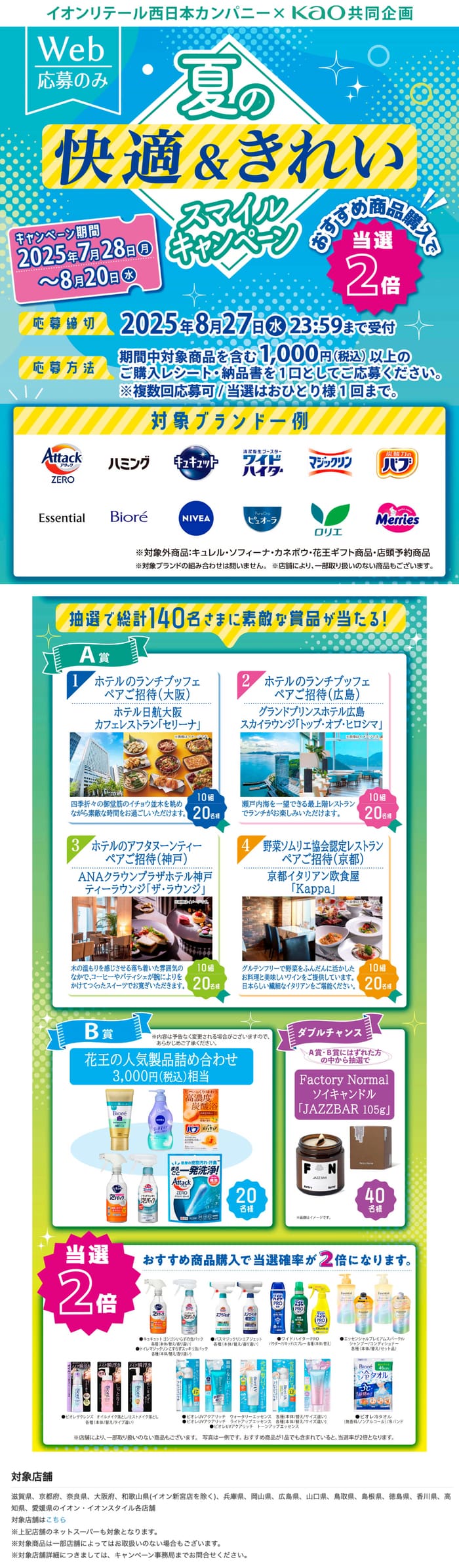 イオン　キャンペーン　懸賞　花王