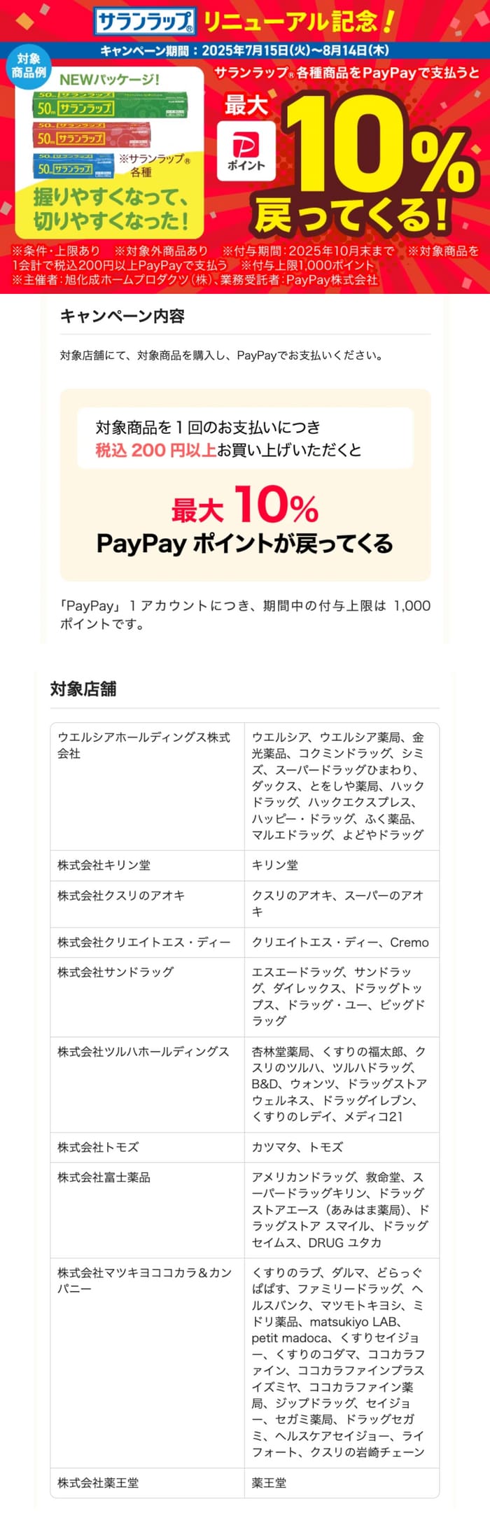 クローズド懸賞　キャンペーン　懸賞情報　懸賞ブログ サランラップ