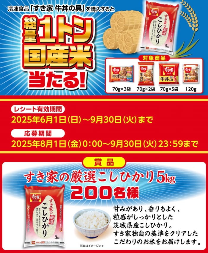 クローズド懸賞　キャンペーン　懸賞情報　懸賞ブログ　すき家 