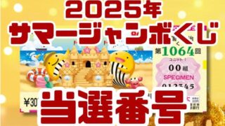宝くじ　当選番号　当せん　速報　抽選日　いつ サマージャンボ宝くじ　1064