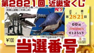 宝くじ　当選番号　当せん　速報　近畿　抽選日　いつ　2821