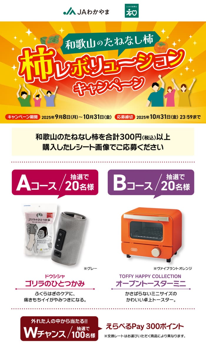 クローズド懸賞 キャンペーン 懸賞情報 懸賞ブログ 和歌山 たねなし柿