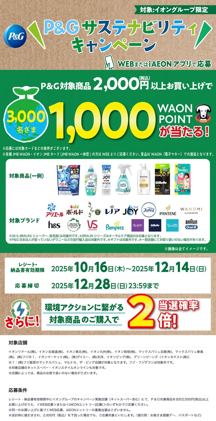 イオン　キャンペーン　懸賞　