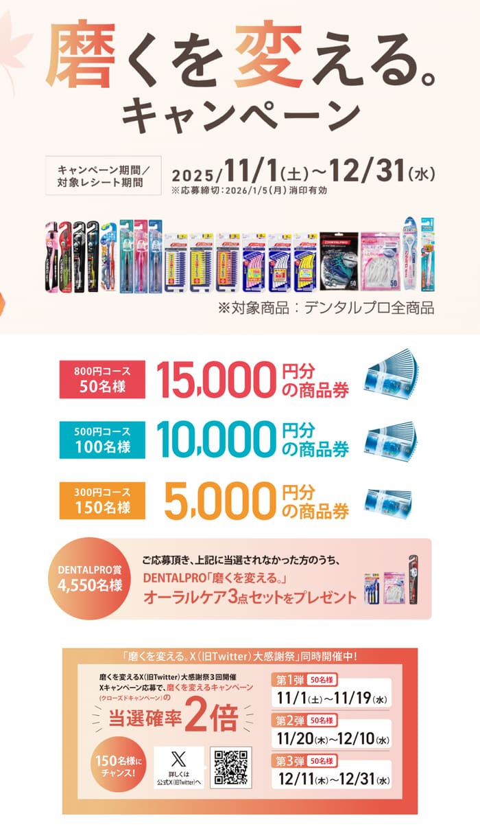 クローズド懸賞 キャンペーン 懸賞情報 懸賞ブログ デンタルプロ