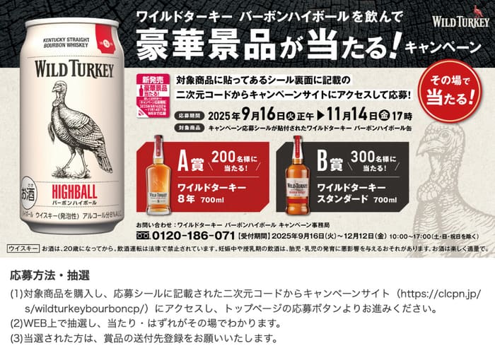 クローズド懸賞　キャンペーン　懸賞情報　懸賞ブログ　ワイルドターキー