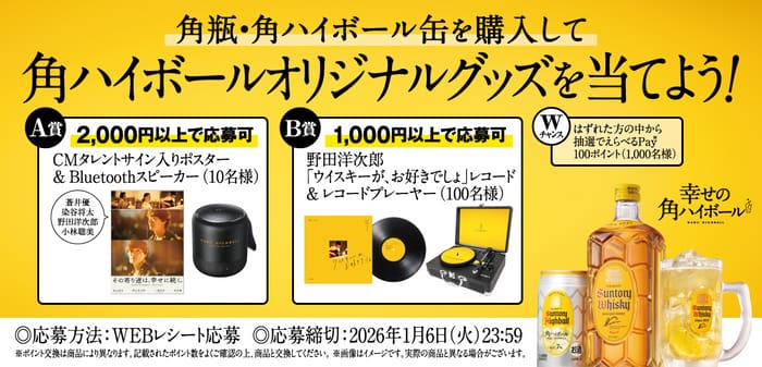 クローズド懸賞 キャンペーン 懸賞情報 懸賞ブログ 角ハイボール