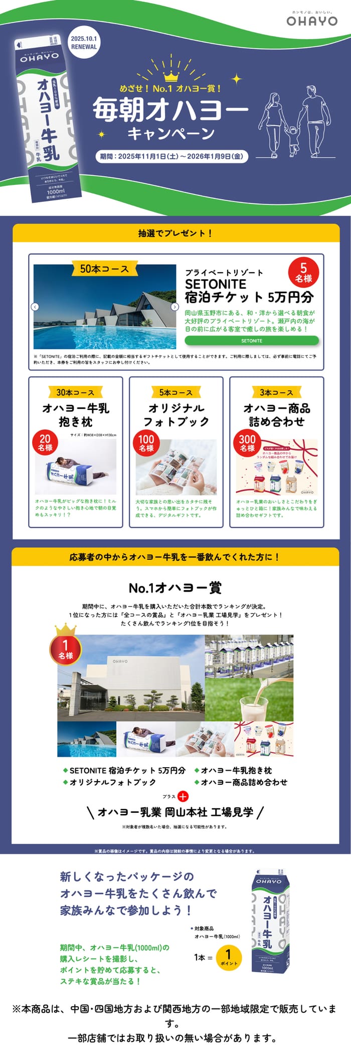 クローズド懸賞　キャンペーン　懸賞情報　懸賞ブログ　牛乳