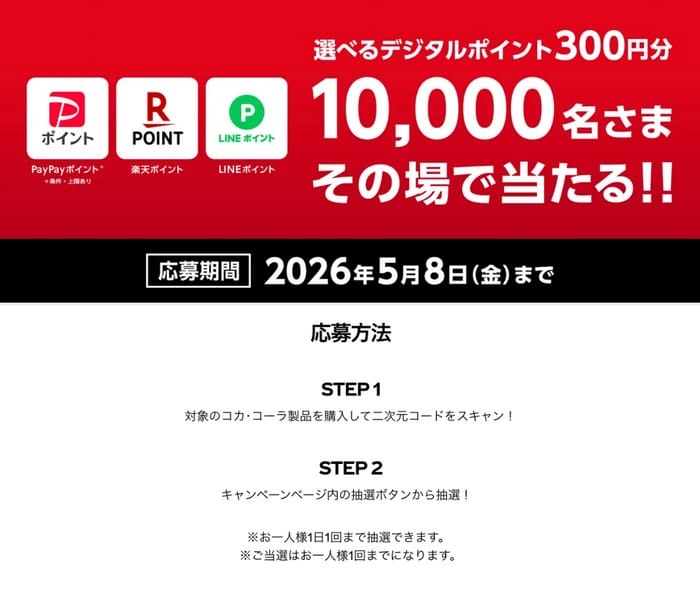 クローズド懸賞 キャンペーン 懸賞情報 懸賞ブログ コカコーラ