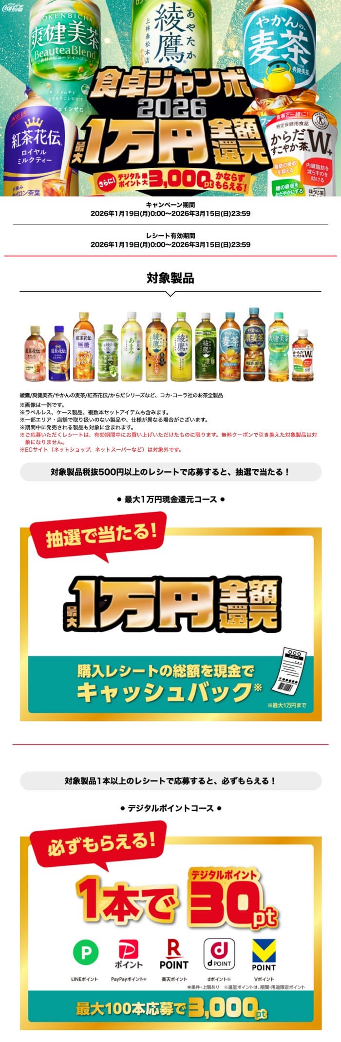 クローズド懸賞 キャンペーン 懸賞情報 懸賞ブログ コカコーラ お茶