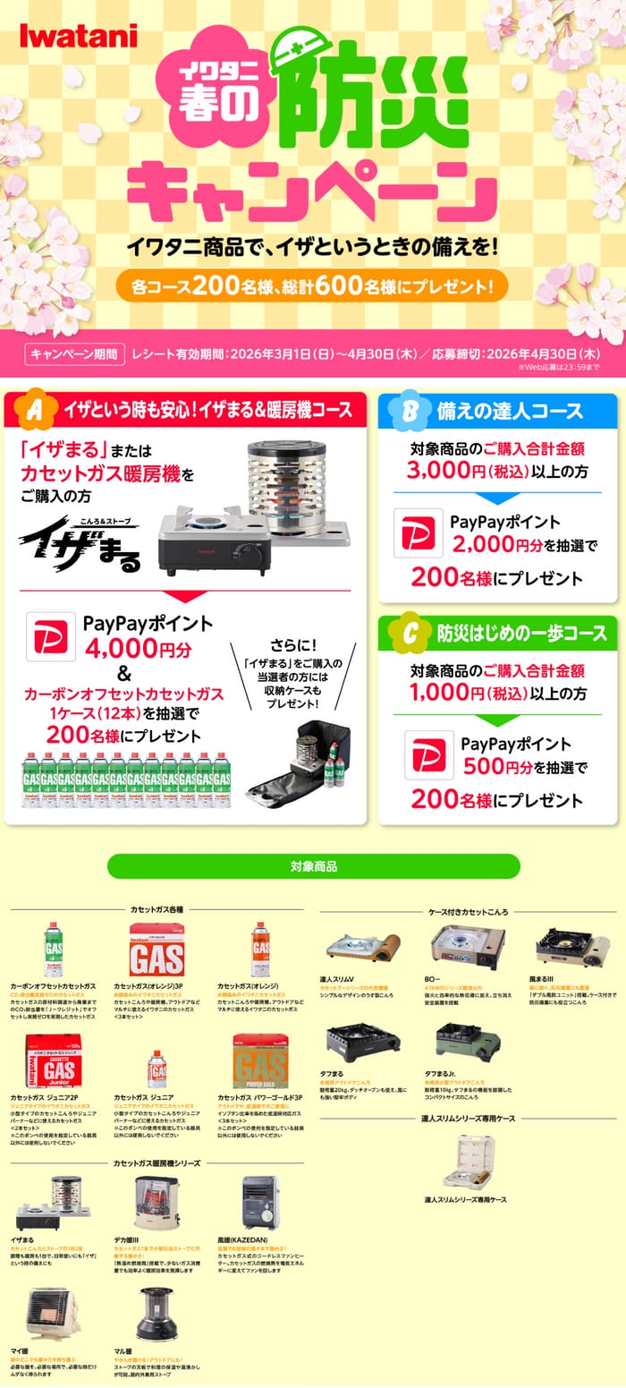 クローズド懸賞 キャンペーン 懸賞情報 懸賞ブログ イワタニ