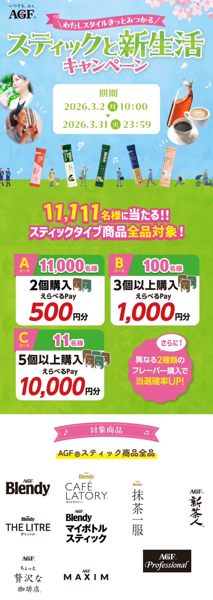 クローズド懸賞 キャンペーン 懸賞情報 懸賞ブログ AGF