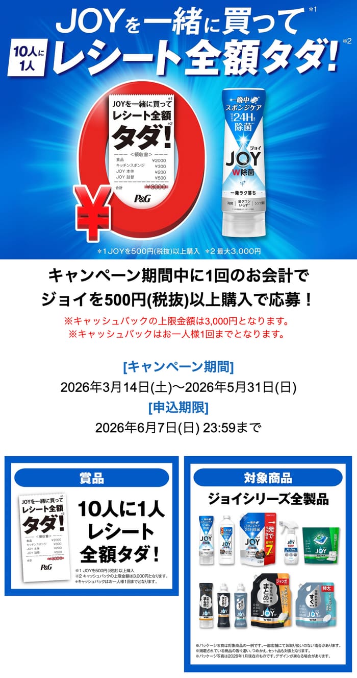 クローズド懸賞 キャンペーン 懸賞情報 懸賞ブログ joy