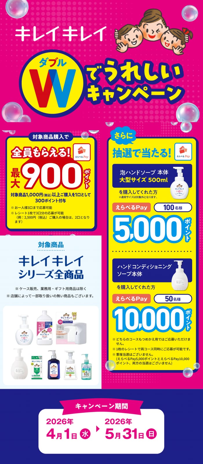 クローズド懸賞 キャンペーン 懸賞情報 懸賞ブログ キレイキレイ