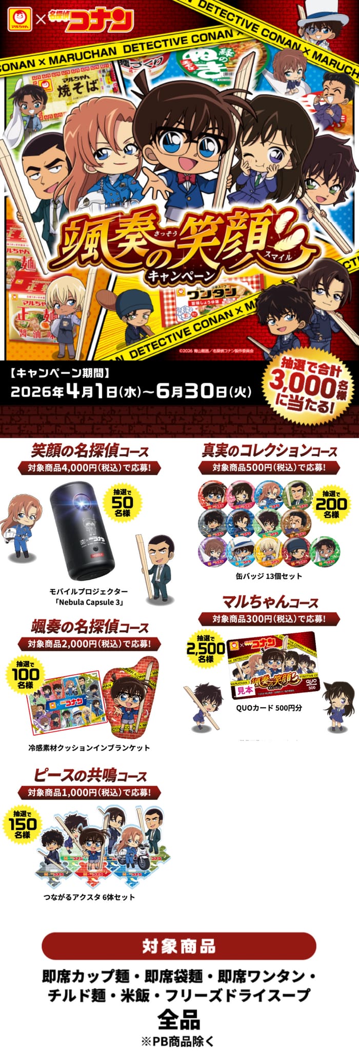 クローズド懸賞 キャンペーン 懸賞情報 懸賞ブログ マルちゃん 名探偵コナン