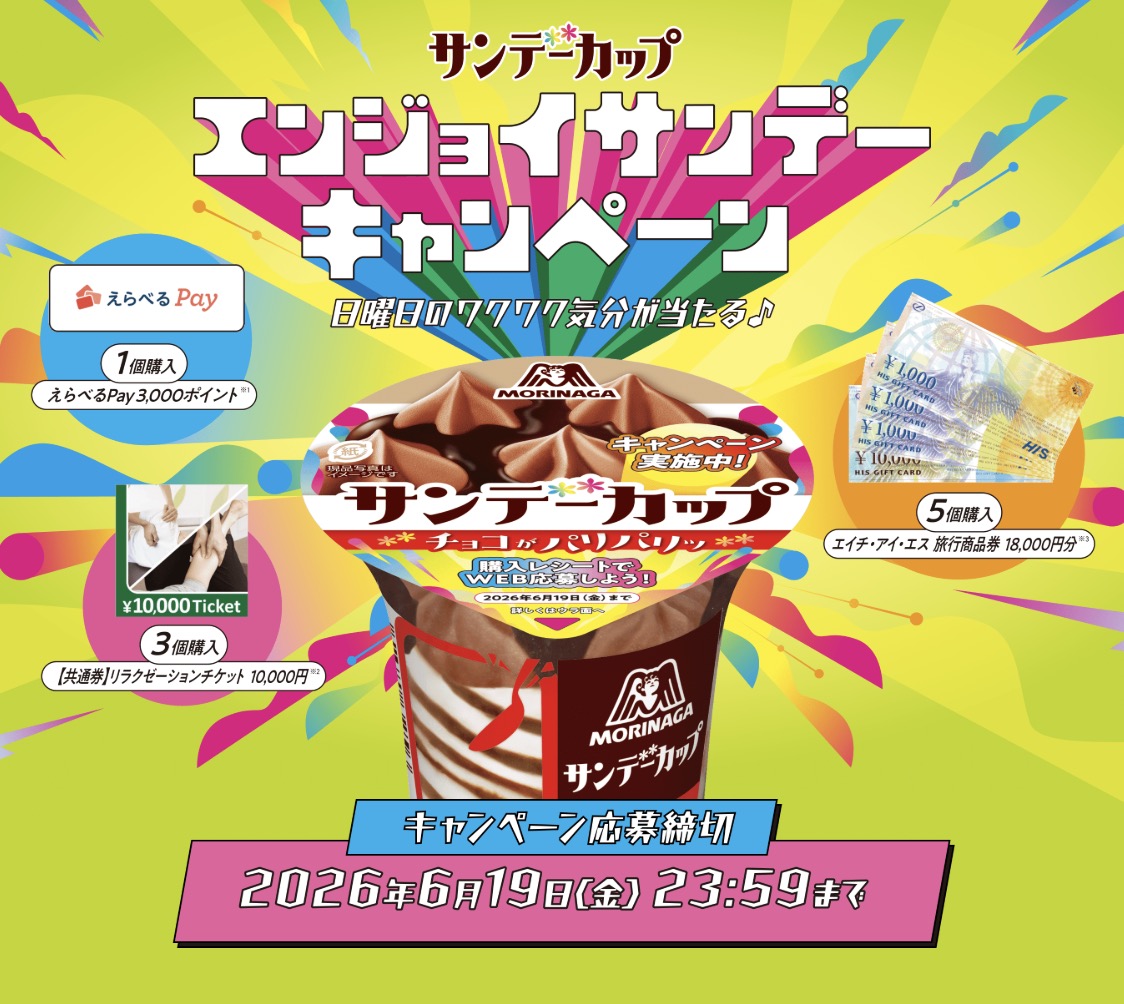 クローズド懸賞 キャンペーン 懸賞情報 懸賞ブログ サンデーカップ