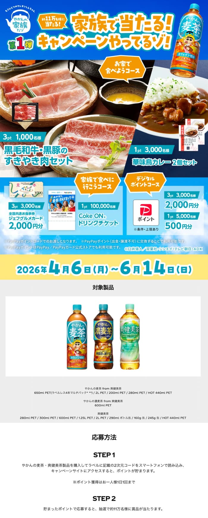 クローズド懸賞 キャンペーン 懸賞情報 懸賞ブログ やかんの麦茶