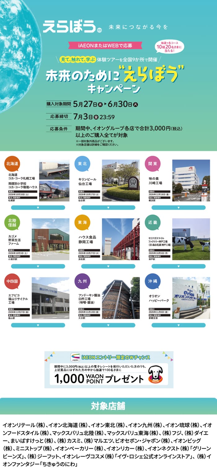 クローズド懸賞 キャンペーン 懸賞情報 懸賞ブログ イオン