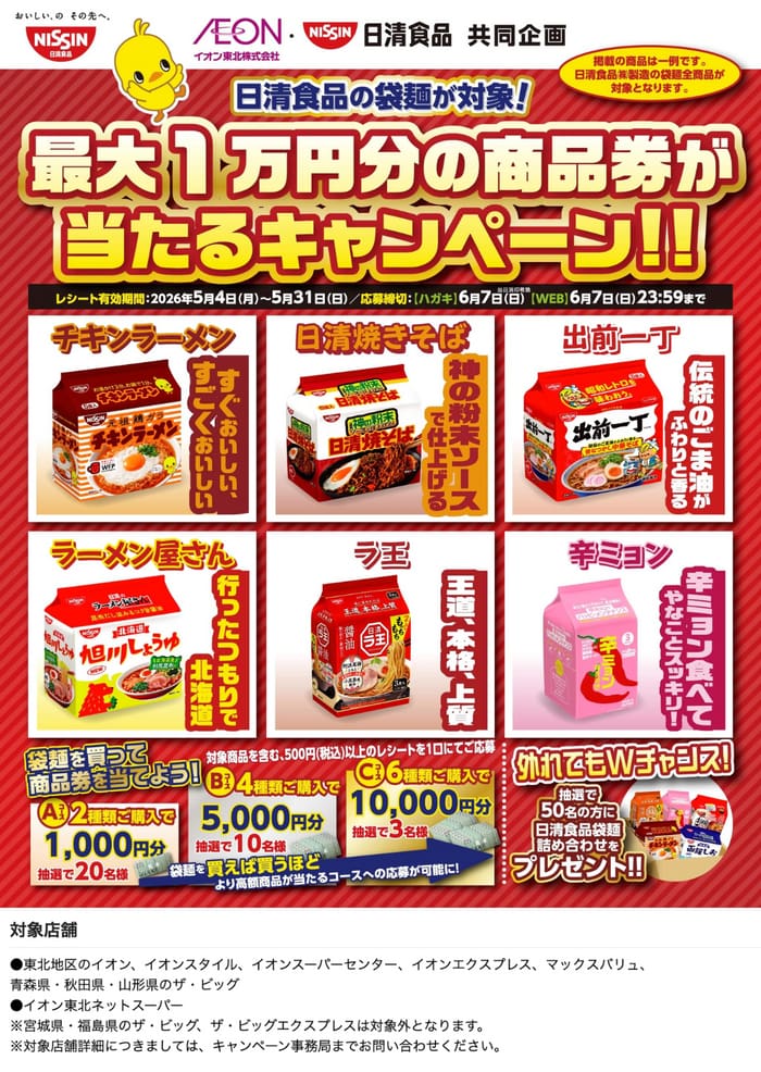 イオンさん キャンペーン懸賞情報 2026年5月 【クーポン】【WAON