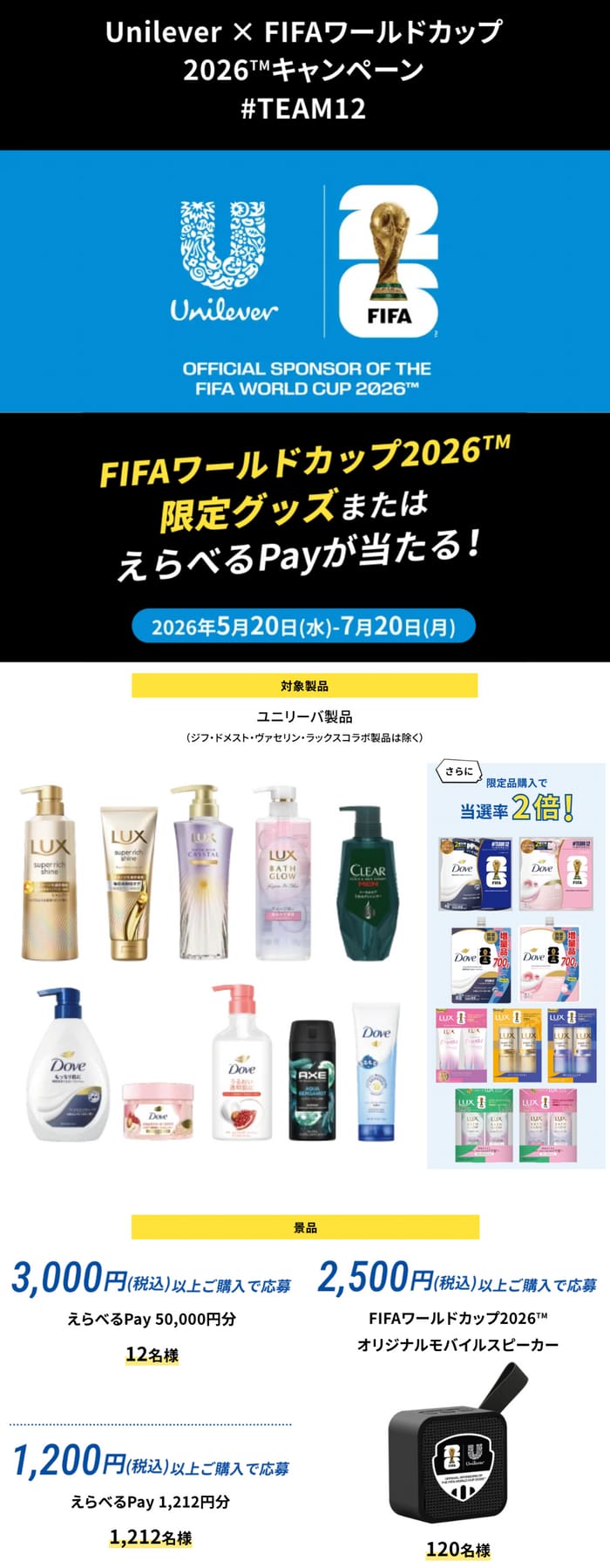 クローズド懸賞 キャンペーン 懸賞情報 懸賞ブログ ユニリーバ