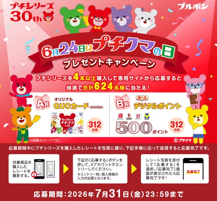 クローズド懸賞 キャンペーン 懸賞情報 懸賞ブログ ブルボン