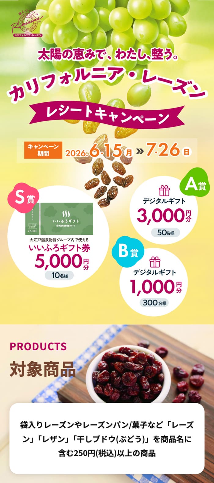 クローズド懸賞 キャンペーン 懸賞情報 懸賞ブログ レーズン