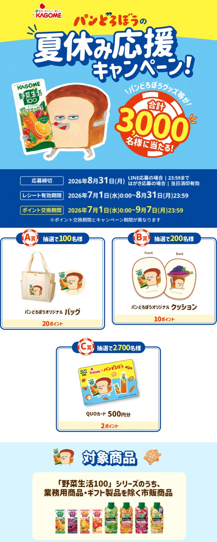 クローズド懸賞 キャンペーン 懸賞情報 懸賞ブログ 野菜生活