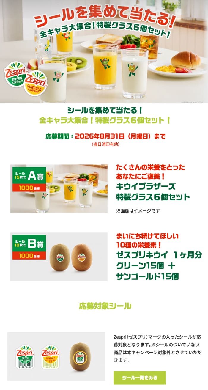クローズド懸賞 キャンペーン 懸賞情報 懸賞ブログ ゼスプリ