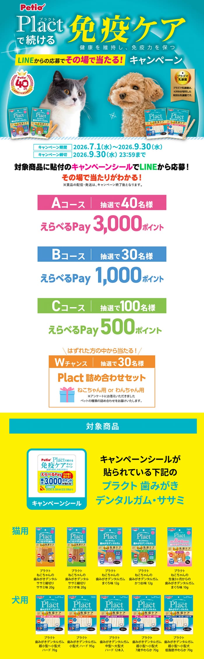 クローズド懸賞 キャンペーン 懸賞情報 懸賞ブログ プラクと ペティオ