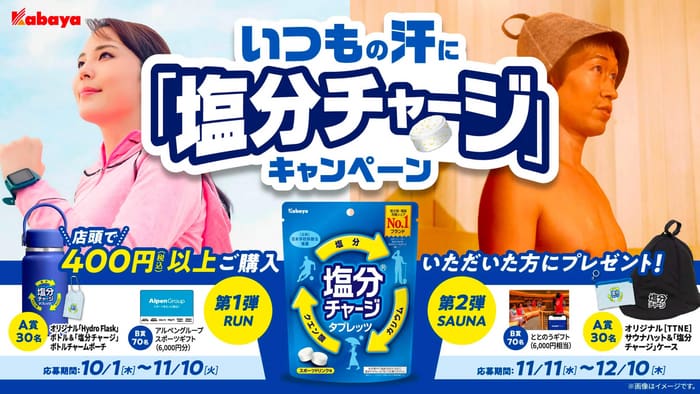 クローズド懸賞 キャンペーン 懸賞情報 懸賞ブログ 塩分チャージ