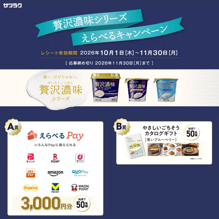 クローズド懸賞 キャンペーン 懸賞情報 懸賞ブログ サツラク