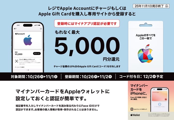 セブン　必ずもらえる　キャンペーン　懸賞　アップル